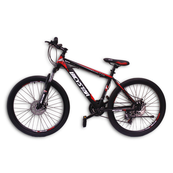 Red BICYSTAR Budget Bike 27.5 inch - viewmify
