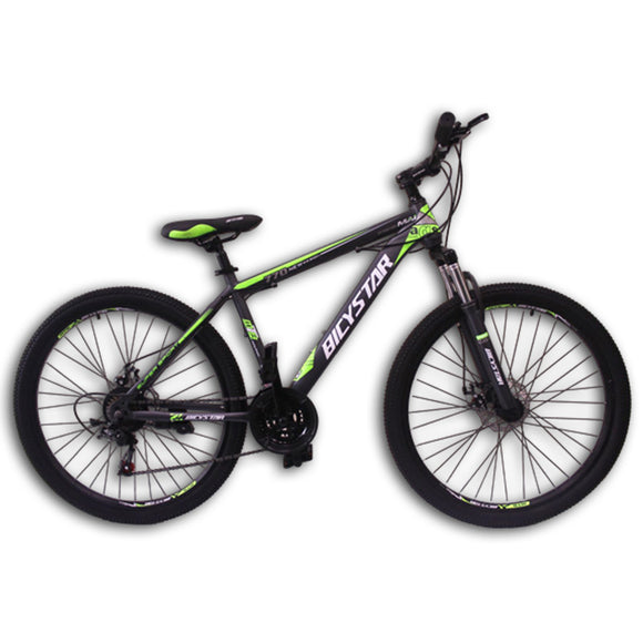 Green BICYSTAR Budget Bike 26 inch - viewmify